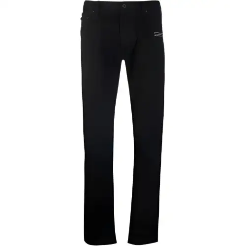 OFF WHITE Dinosaur Series Jeans Men's Black Moderate Straight Fit Pants