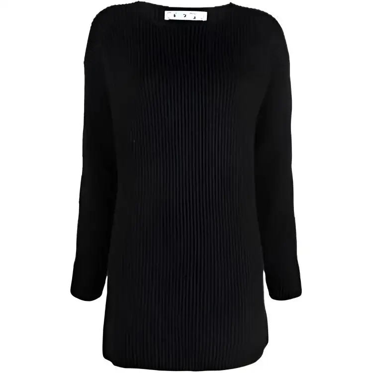 OFF-WHITE ribbed-knit wool jumper