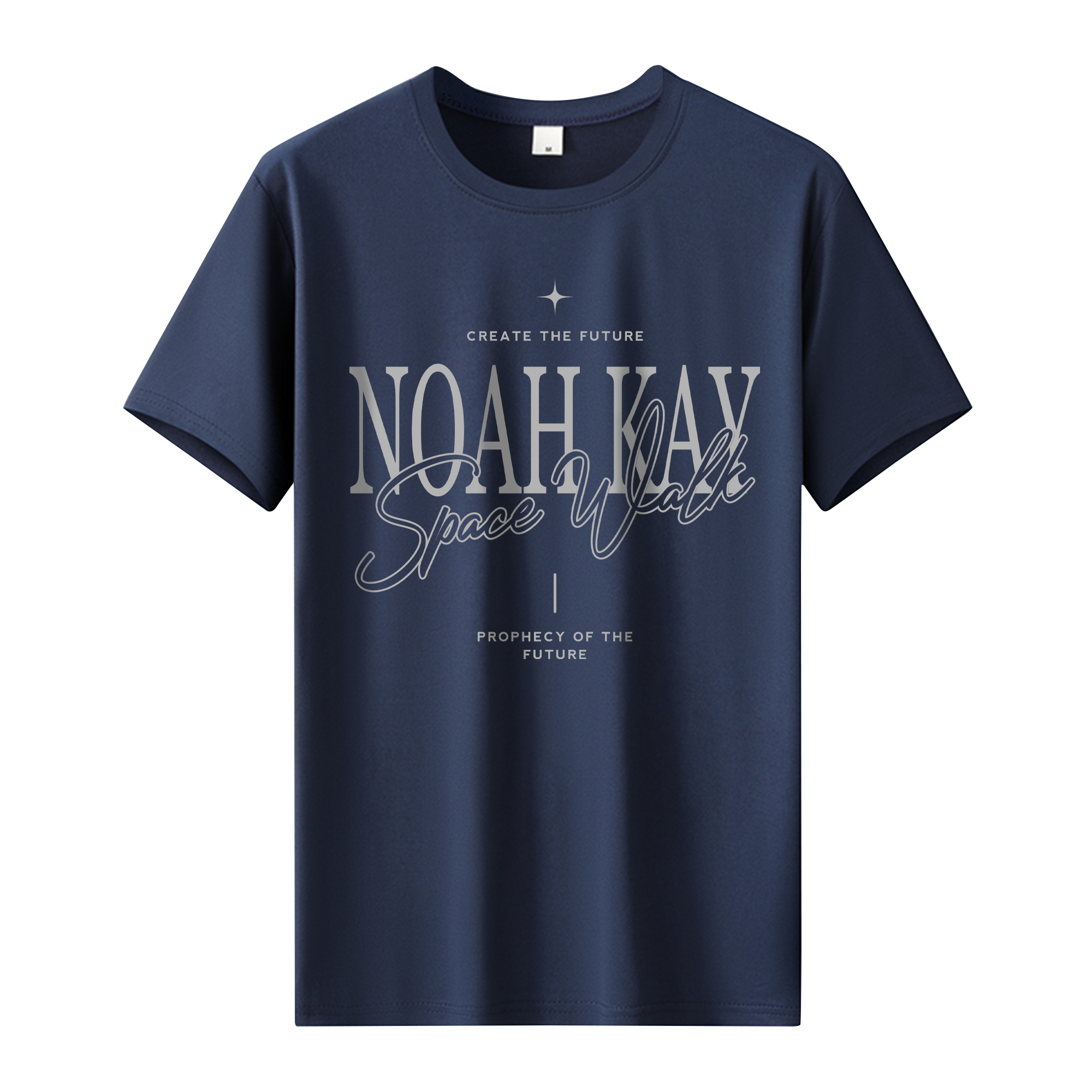 Футболка NOAH KAY (черная) — Белый — фото 17