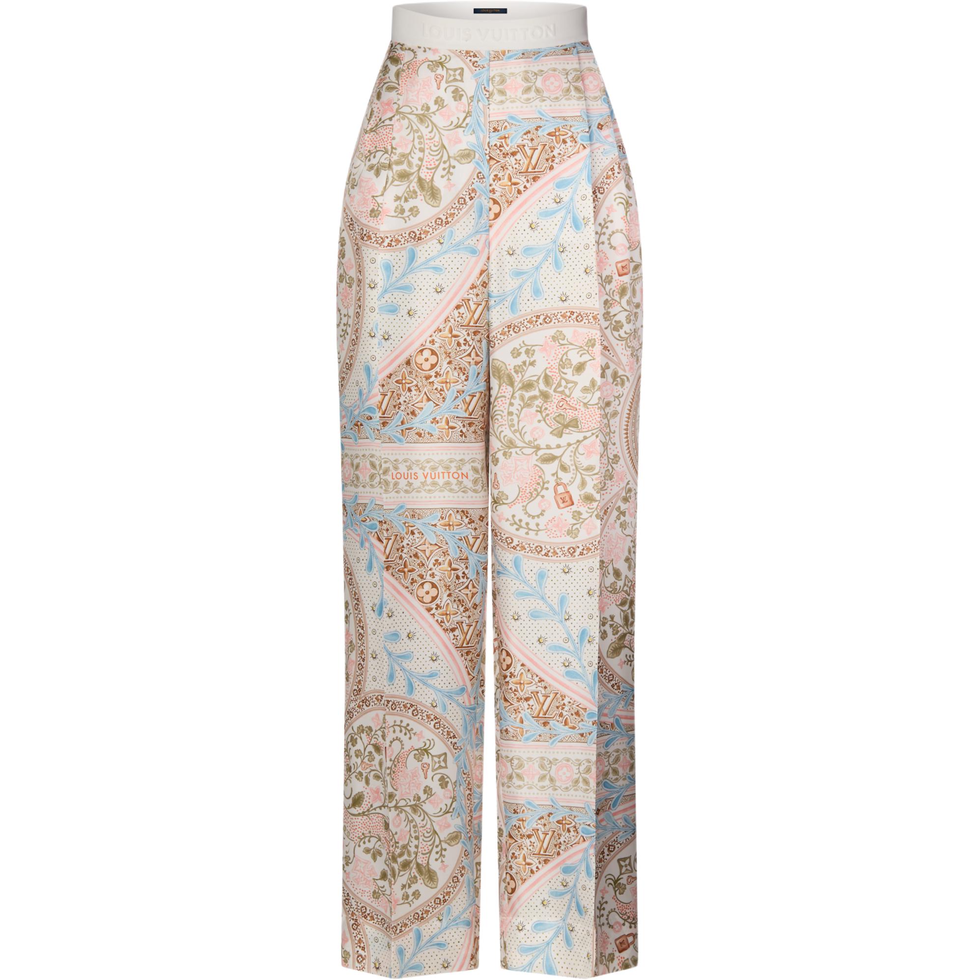 Женские штаны Louis Vuitton Silk Pants (разноцветные)