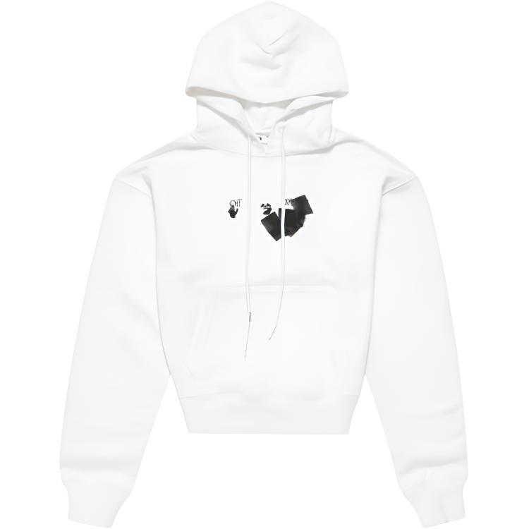 Мужское худи OFF-WHITE с принтом (белое)