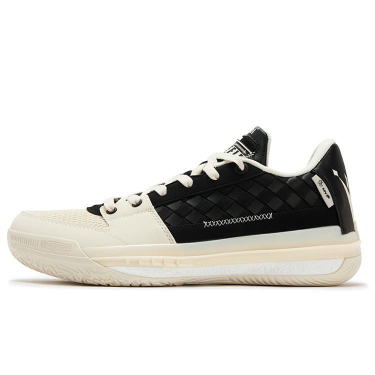 361° Slip Resistant Abrasion Resistant Breathable Cushioning Low top Basketball Shoes Men’s Black White