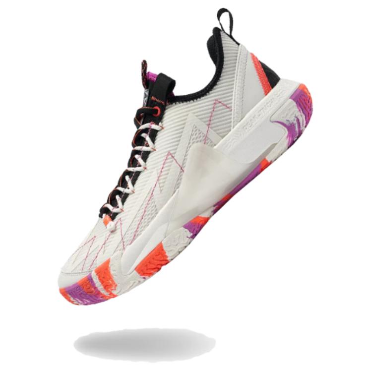 PEAK Low top Basketball Shoes Men’s White Purple