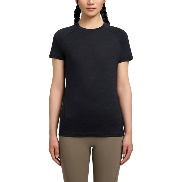 Женская футболка Salomon PL WOOL MIX SS T (глубокая черная)