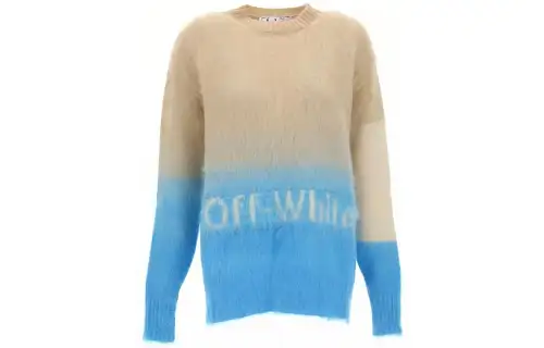 OFF-WHITE Helvetia Logo Intarsia-Knit Jumper