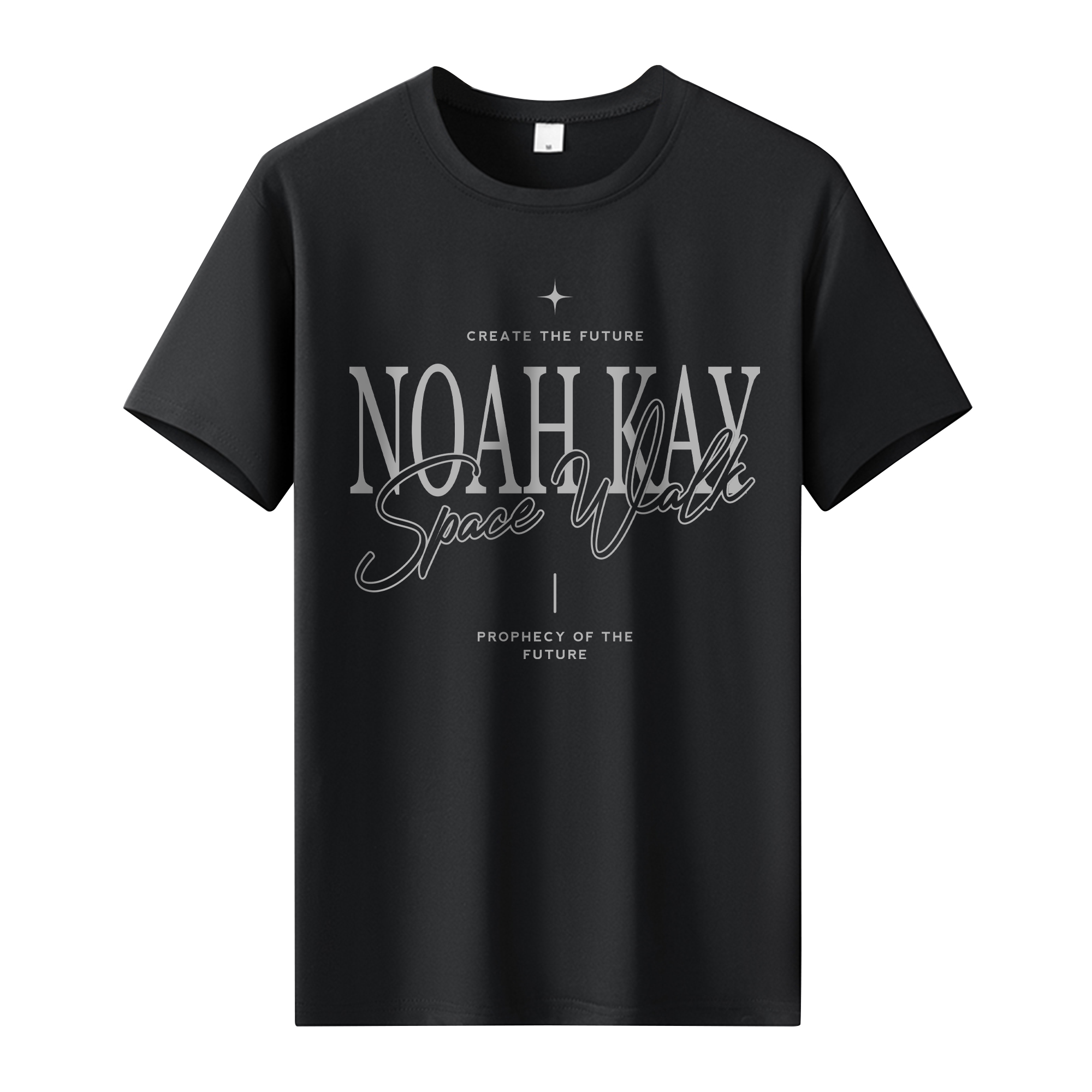 Футболка NOAH KAY (черная) — Белый — фото 13