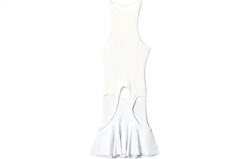 OFF-WHITE racerback flared minidress