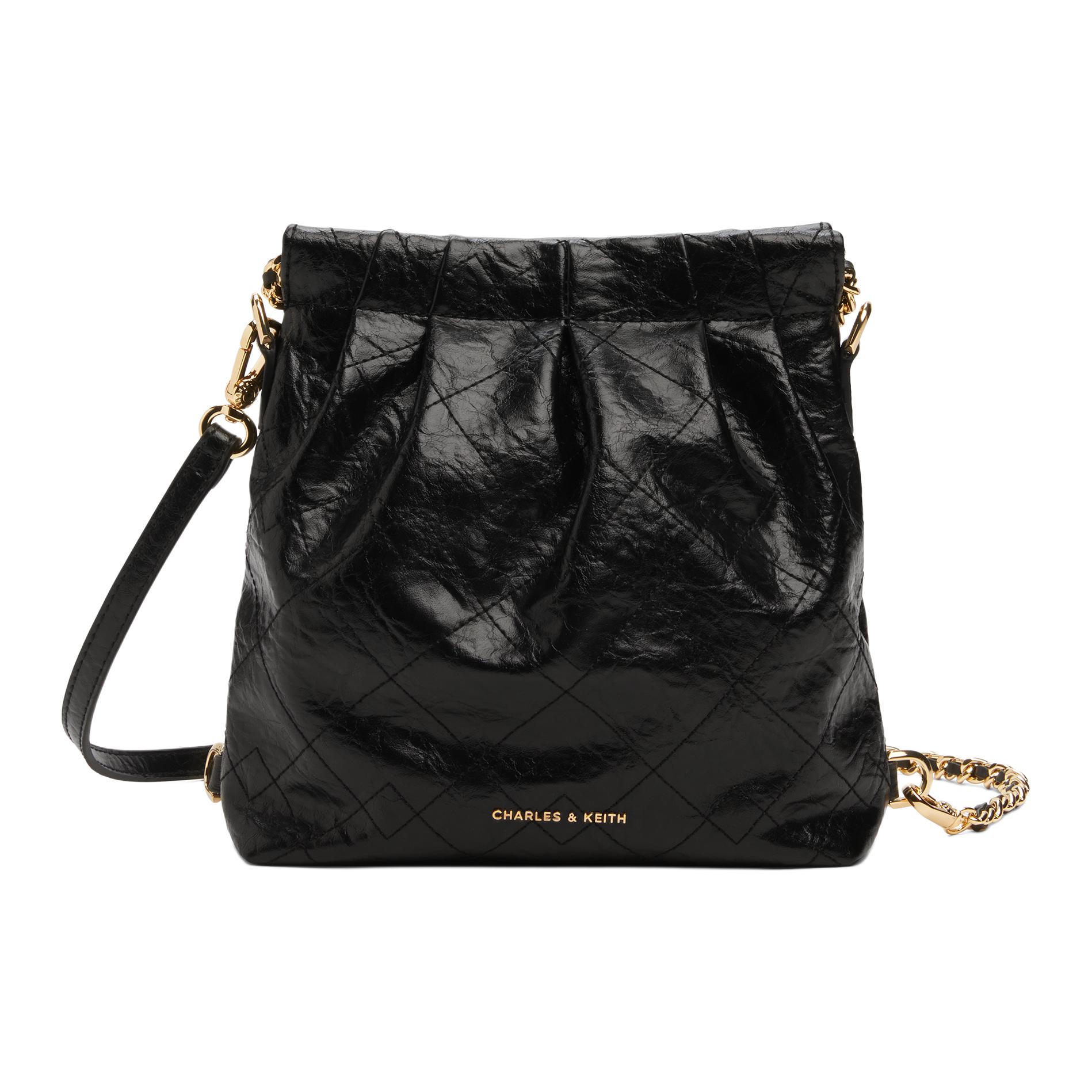 CHARLES&KEITH High quality universal shoulder bag one shoulder, polyurethane small multicoloured backpack, three-in-one