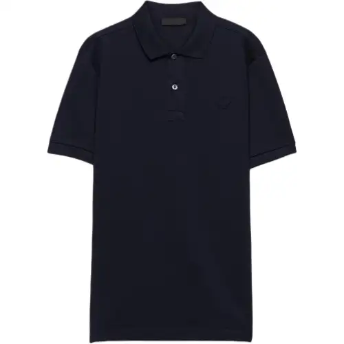 PRADA Polo Shirts Men's Blue Moderate Straight Fit