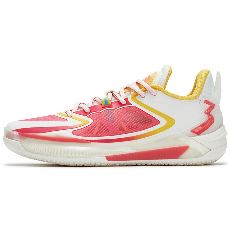 361° Cushioning Support Breathable Low top Basketball Shoes Men’s White Red