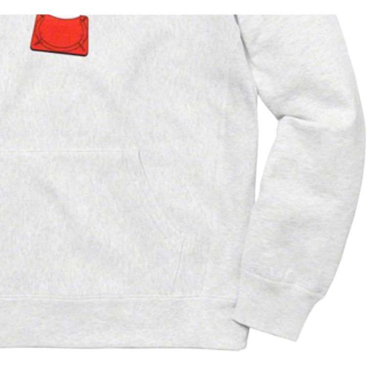 Худи Supreme FW19 Week 1 Cone Hooded Sweatshirt (серый) — фото 3