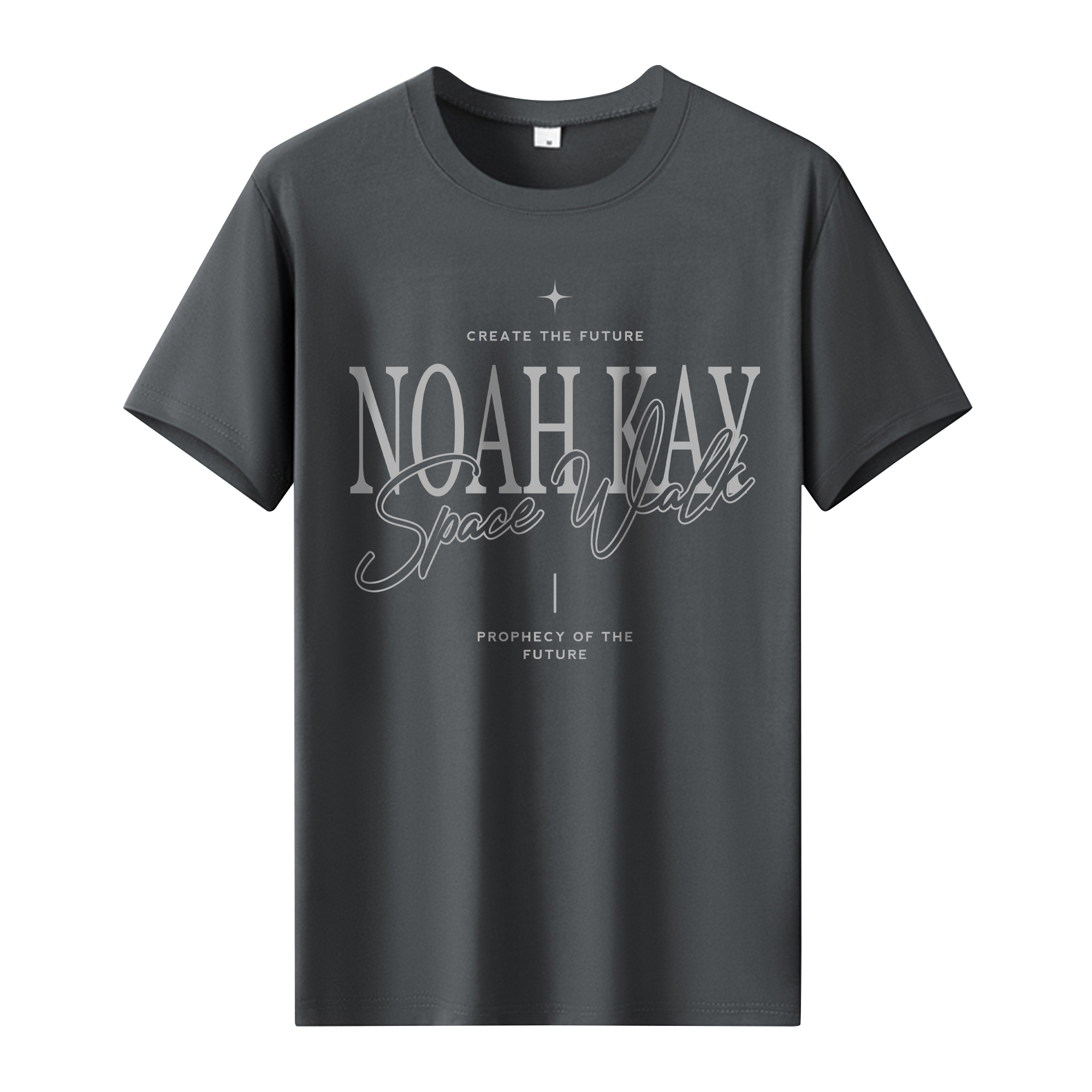 Футболка NOAH KAY (черная) — Белый — фото 5