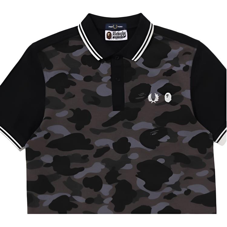A BATHING APE x FRED PERRY Bape Color Camo Polo 0ZXPOM112901K