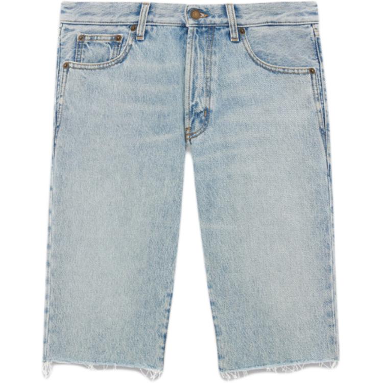 Женские джинсовые шорты SAINT LAURENT SS23 (синие)