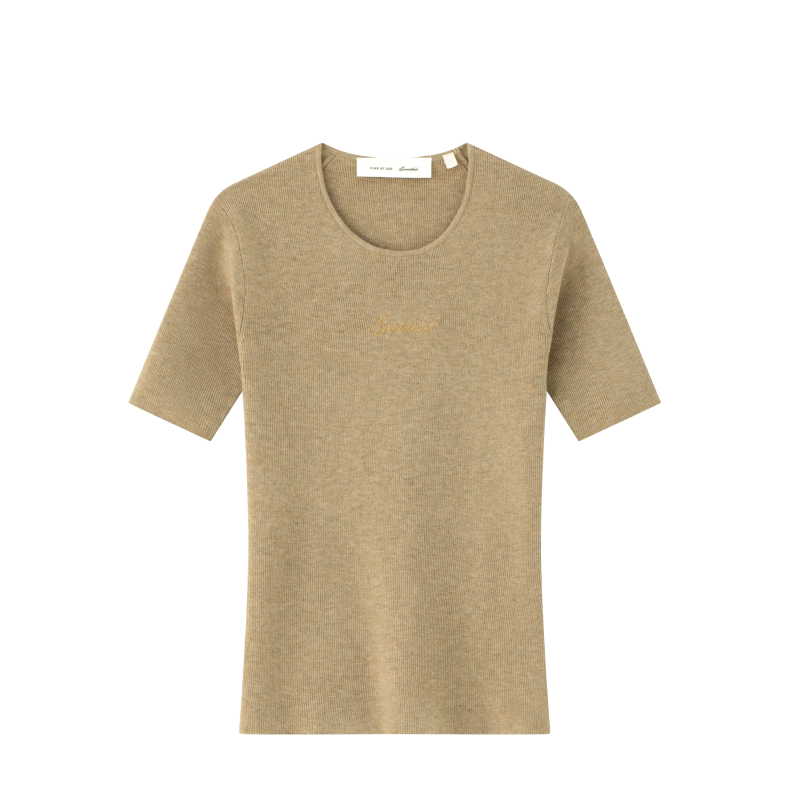 Женская футболка Fear of God Essentials SS26T (бежевый)