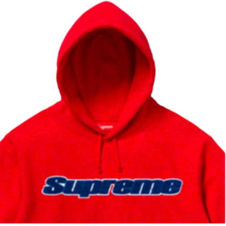 Худи Supreme Chenille Hooded Sweatshirt (красный) — фото 4