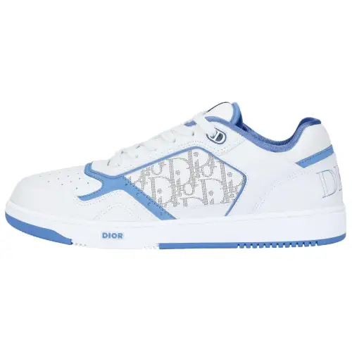 DIOR B27 And HYLTON NEL Limited Collaboration Uptown Cow Leather Low top Skateboard Shoes Men's White