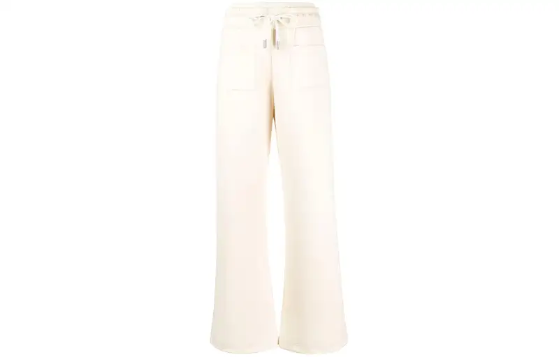 OFF-WHITE logo-embroidered flared track pants