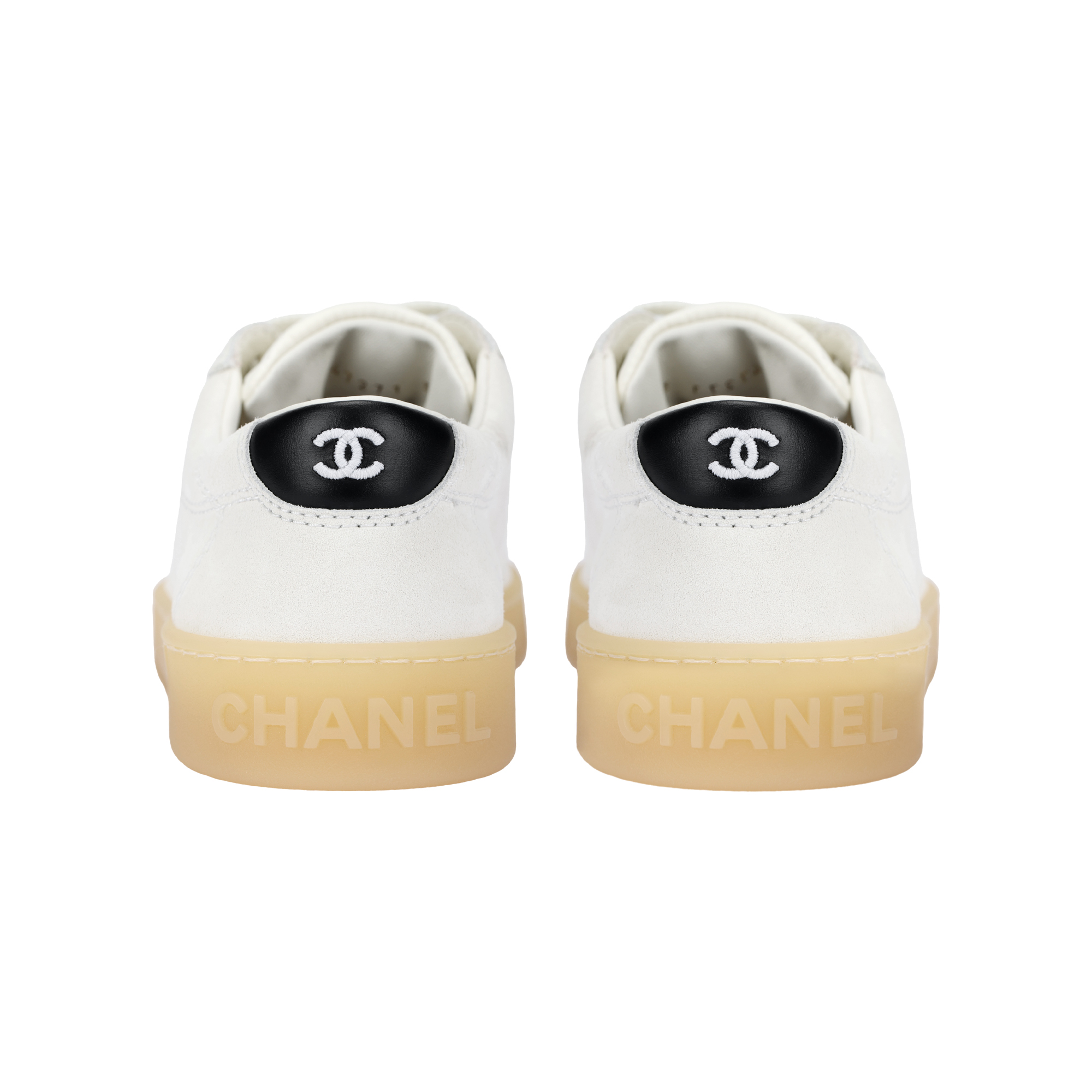 Женские кеды Chanel (бело-черные) — Белый & черный — фото 4