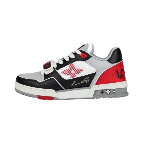Louis Vuitton Trainer Low 'Velcro Strap - Black Grey Red'