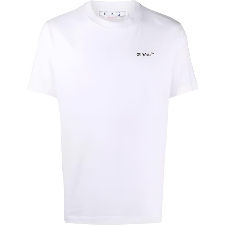 OFF WHITE Text Logo Caravaggio Saint Jerome Writing Arrows Slim Fit T Shirt