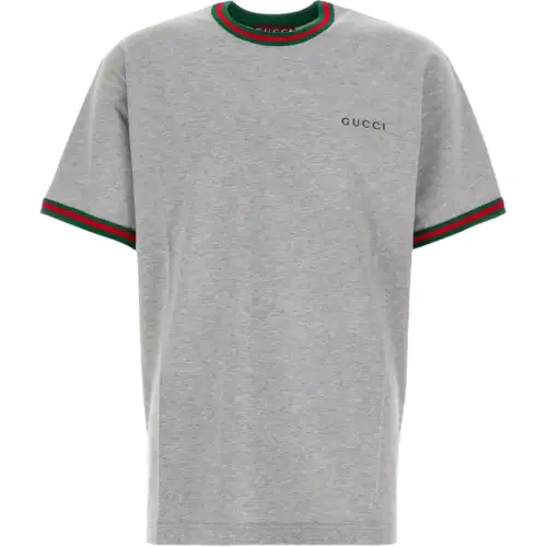 GUCCI Logo Embroidered Crewneck T Shirt