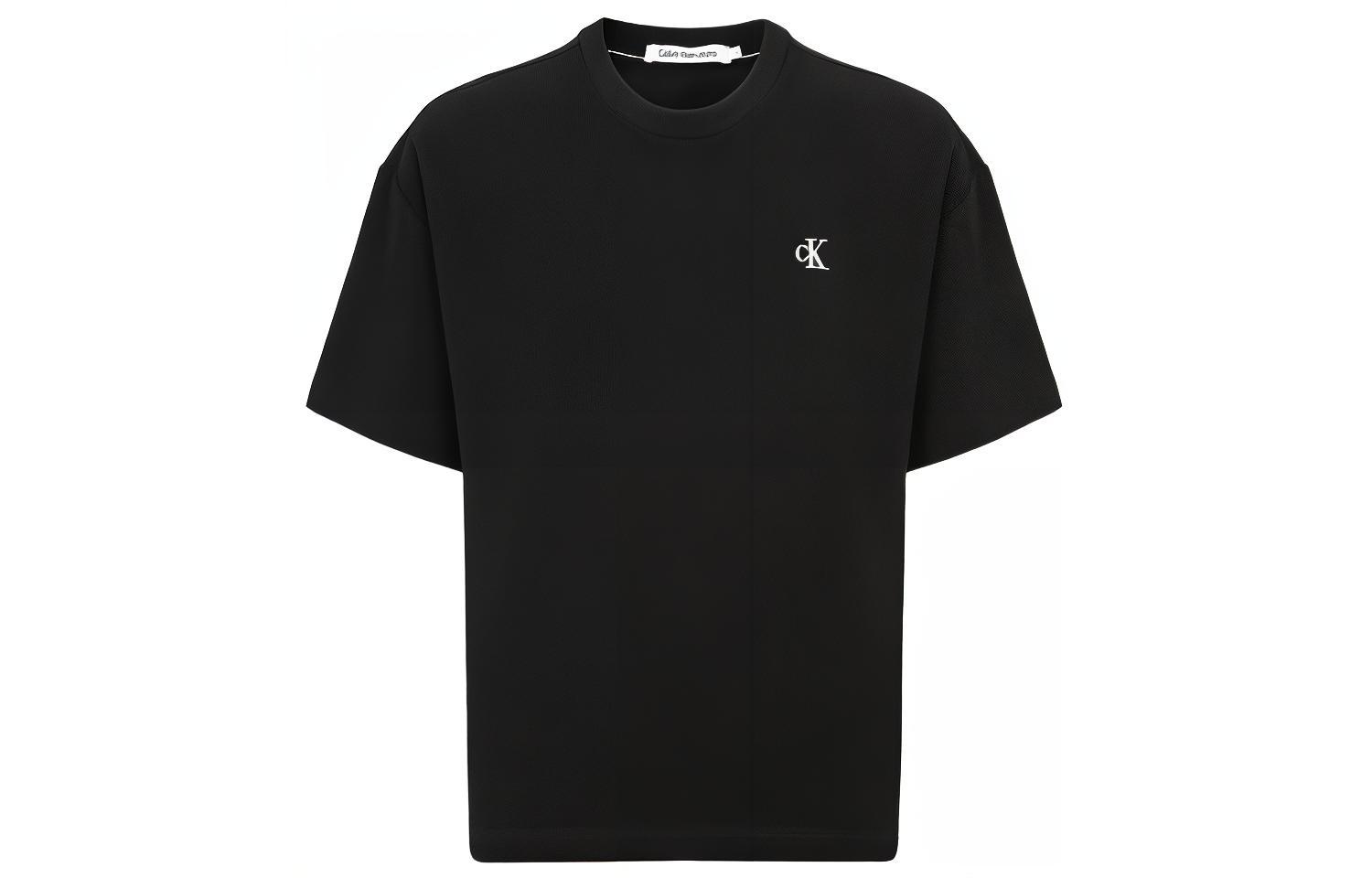 Футболка CALVIN KLEIN с рельефным логотипом (черная)