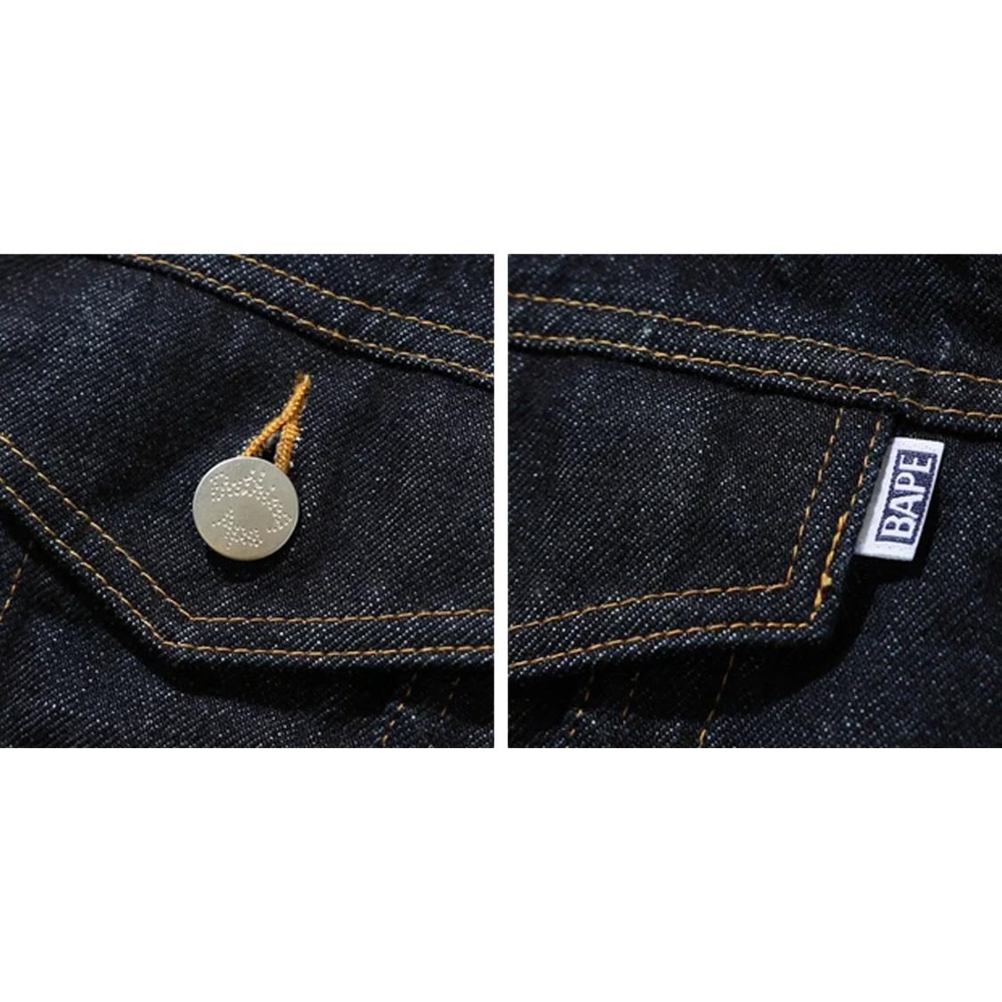 Мужская куртка A BATHING APE Denim Jacket (синяя) — фото 3