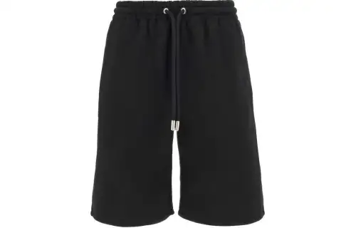OFF-WHITE logo-embroidered cotton shorts