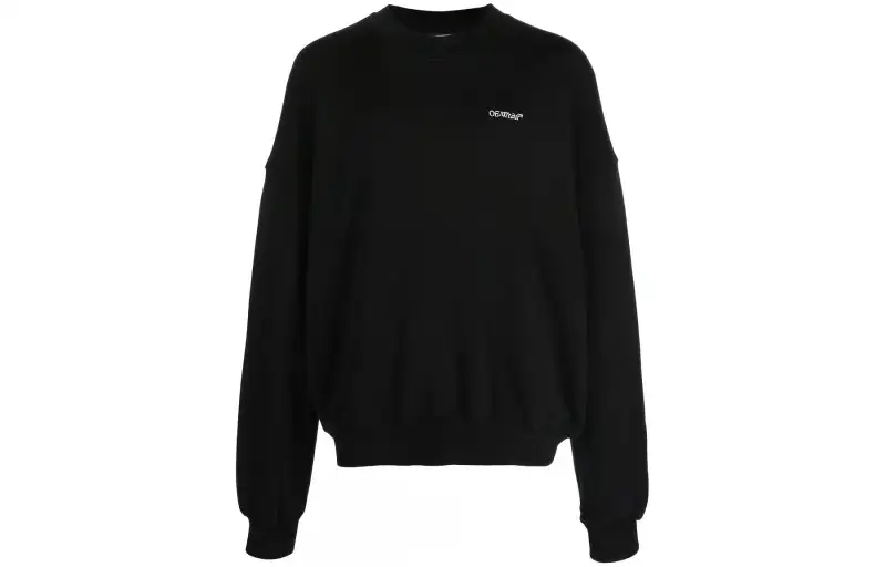 OFF-WHITE Scratch Arrow-print cotton sweatshirt