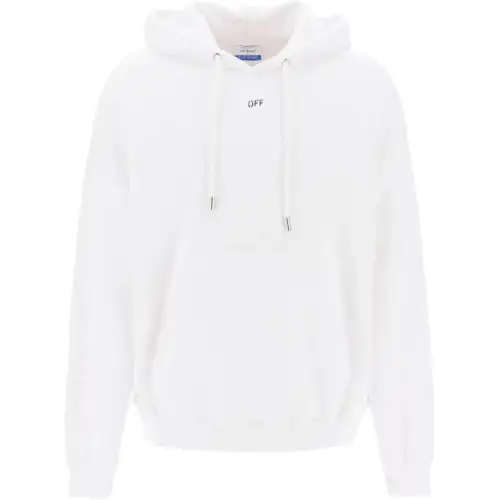 Off- logo-print cotton sweatshirt