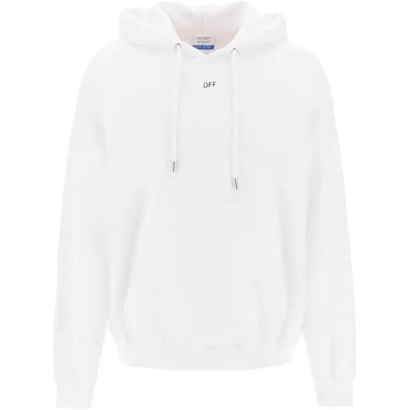 Off- logo-print cotton sweatshirt
