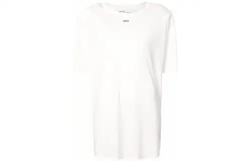 OFF WHITE SS20 T Shirts Women's White Crew Neck Moderate Straight Fit