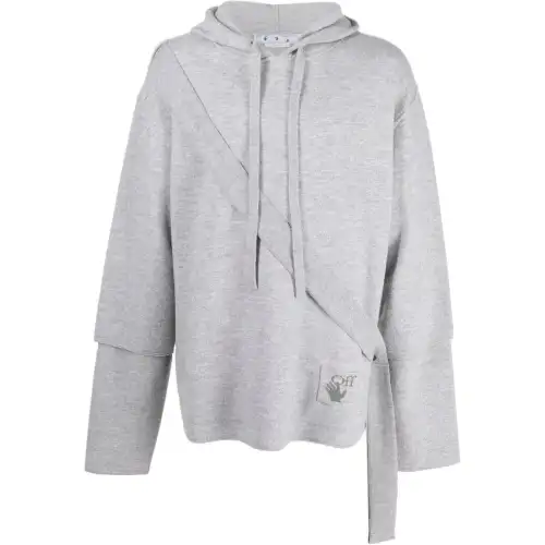 OFF WHITE Asybreezy Band Knit Hoodie