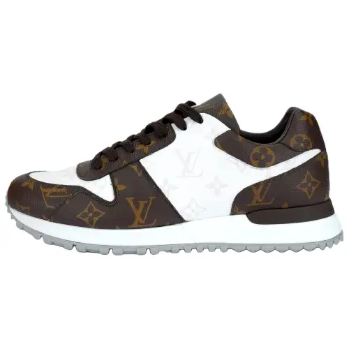 LOUIS VUITTON Run Away Low top Casual Shoes Men's White Brown