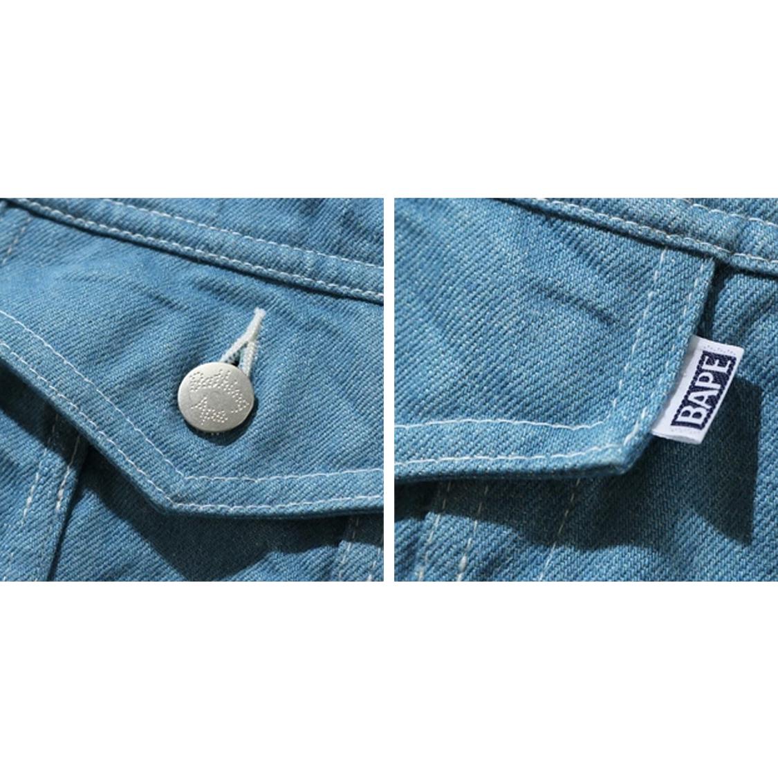 Мужская куртка A BATHING APE Denim Jacket (синяя) — фото 6