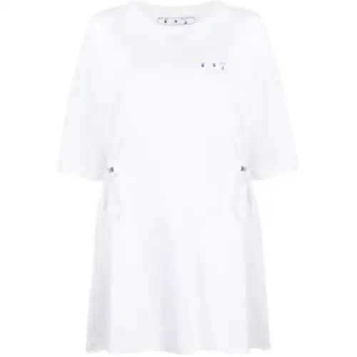 OFF WHITE SS21 Short Sleeved Dress Women's White