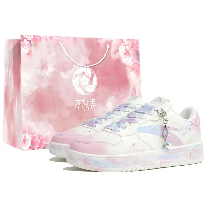 Anta Myriad Flowers, Star Guardian, Shopping Bag Slip Resistant Abrasion Resistant Low top Skateboard Shoes Women's