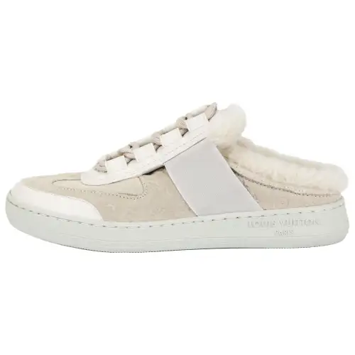 LOUIS VUITTON Lous Closed Toe Slippers Women's Light Gray