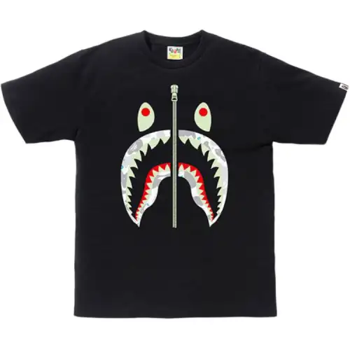 Bape Space Camo Front Shark Tee
