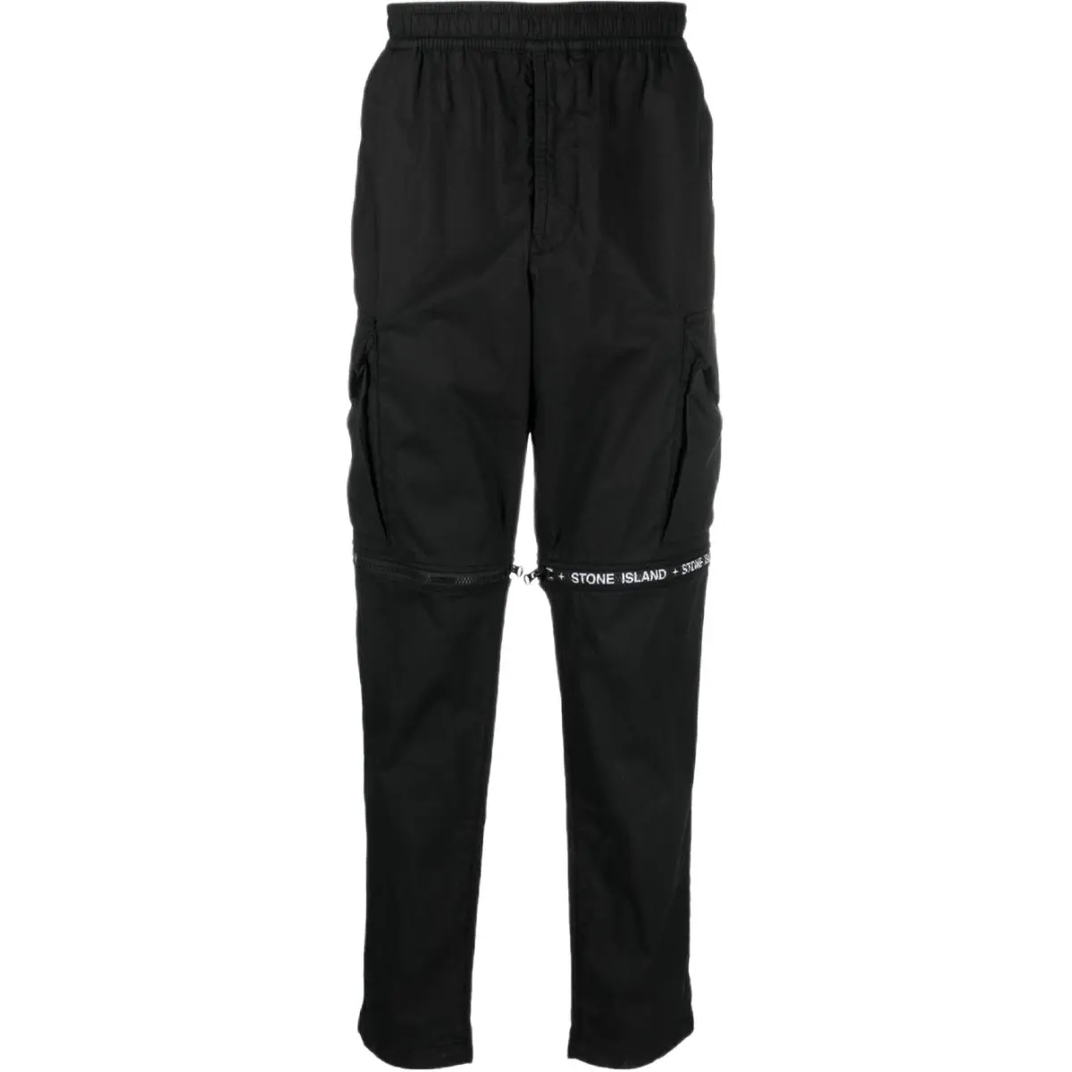 STONE ISLAND Casual Pants Men's Black Moderate Straight Fit Pants