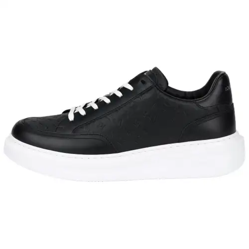 LOUIS VUITTON Beverly Hills Cow Leather Low top Casual Shoes Men's Black
