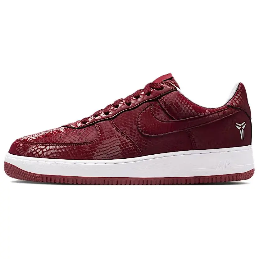 Nike x Kobe Bryant Air Force 1 Breathable Low top Skateboard Shoes Men's Red White