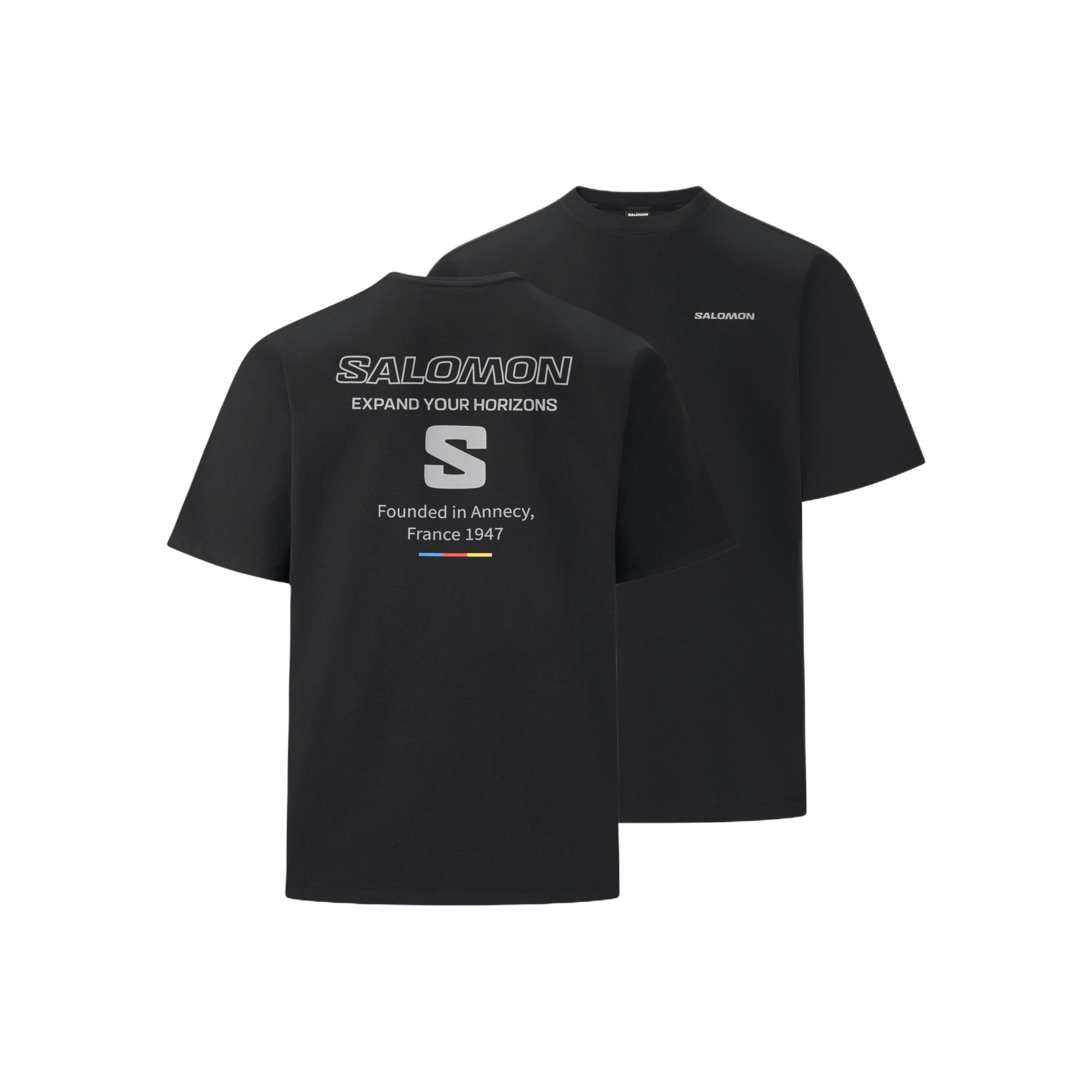 Мужская футболка Salomon SCOPE SHORT SLEEVE V2 M (черная)