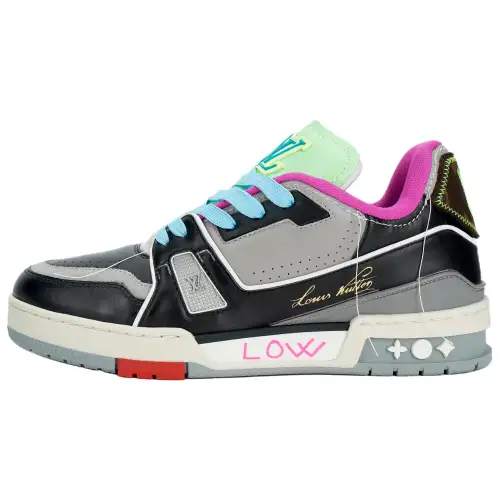 LOUIS VUITTON Trainer Thai Limited Edition Low top Skateboard Shoes Unisex Black Gray