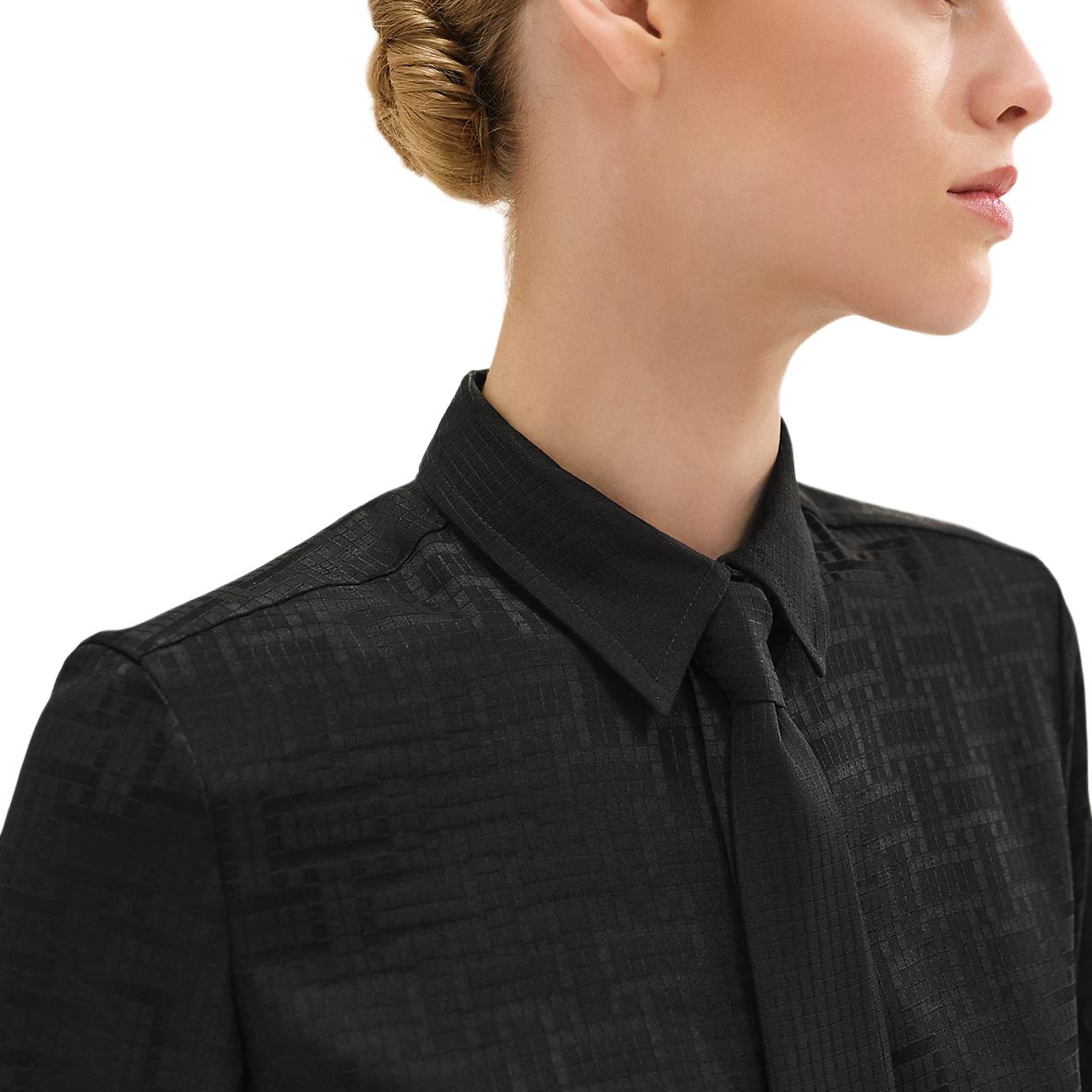 Женская рубашка Hermes FW25 (черная) — фото 2