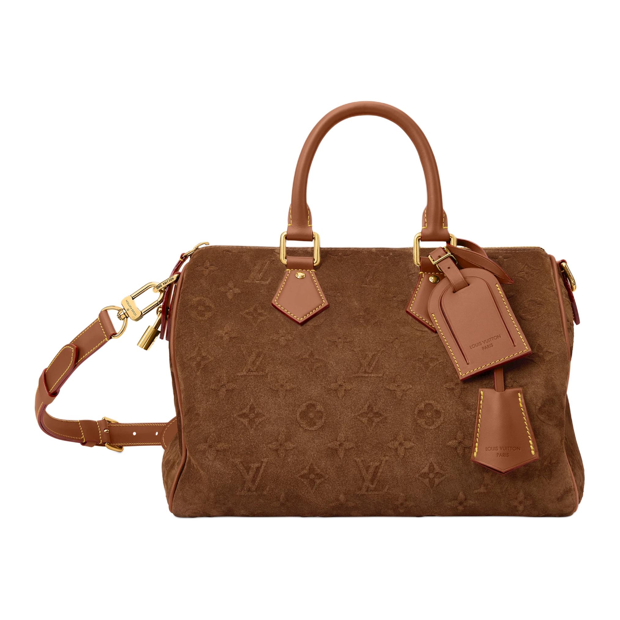 LOUIS VUITTON Speedy P9 BANDOULIÈRE 30 classic presbyopia all over printed iconic brand cow leather shoulder crossbody handbag men's brown