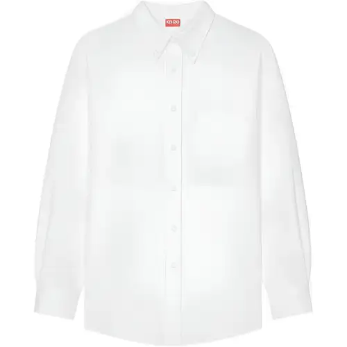 KENZO Shirts Men's White Lapel Moderate Other