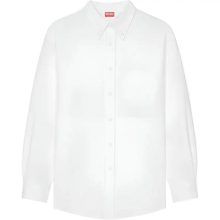 KENZO Shirts Men's White Lapel Moderate Other