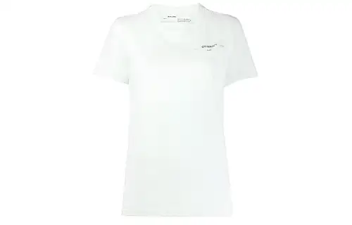 OFF WHITE SS20 T Shirts Women's Light Green Crew Neck Moderate Straight Fit